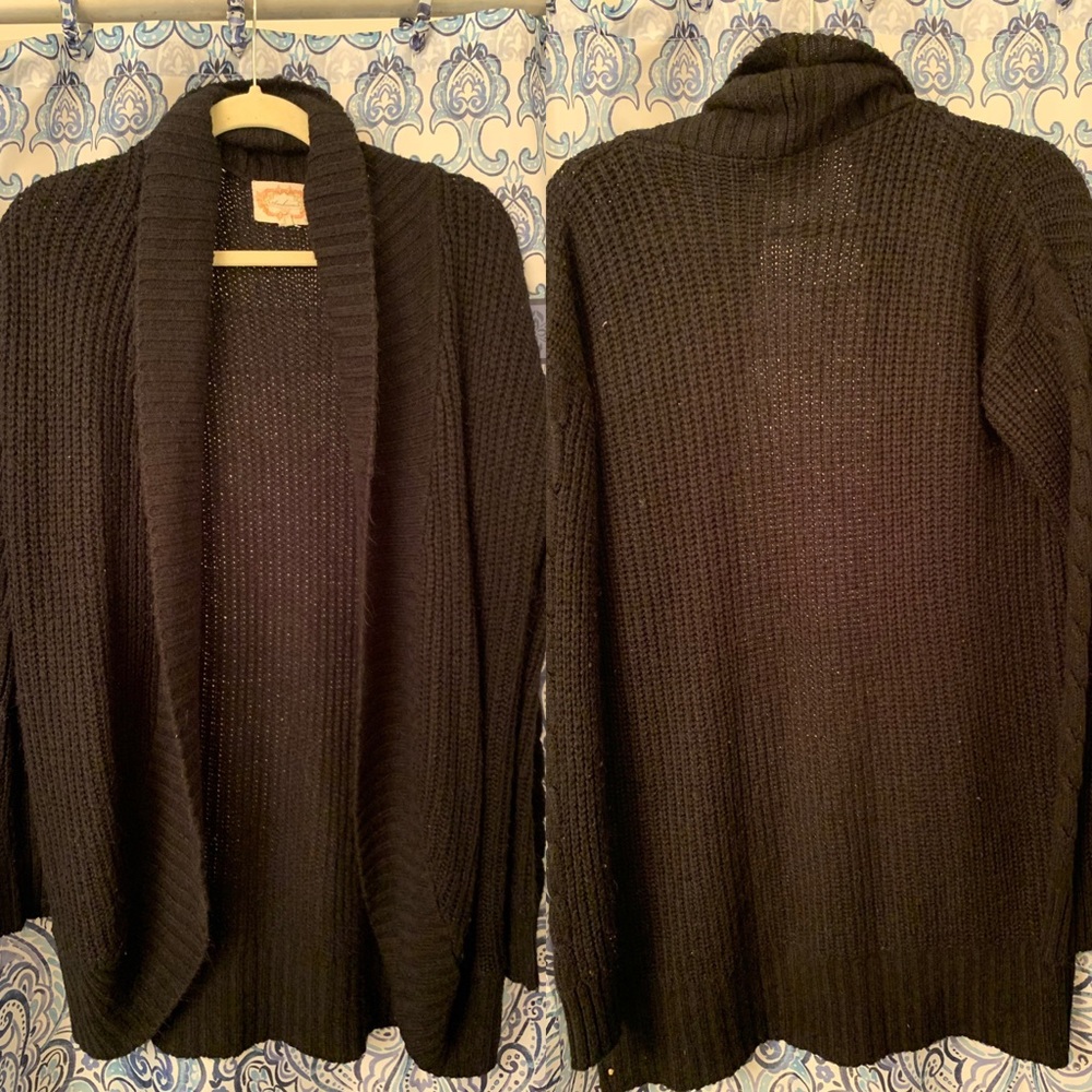 black cardigan